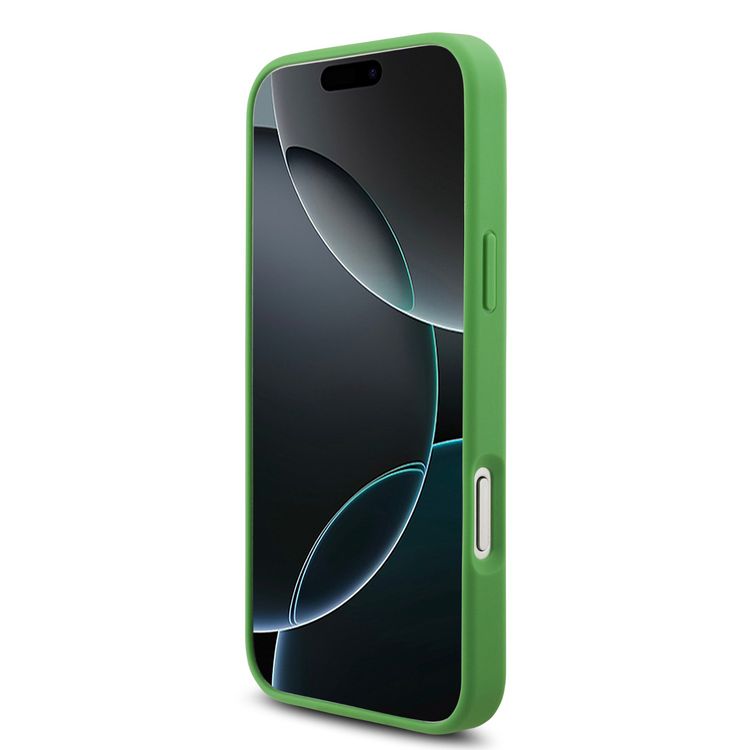 Lacoste MagSafe PU Leather Hard Case with Iconic Petit Pique Logo for iPhone 17 Pro, Drop Protection, Slim Profile, Easy Snap-On Design, Sustainable Packaging - Green