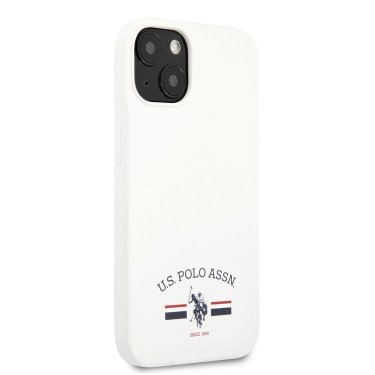 CG MOBILE U.S. Polo Assn. Liquid Silicone Flag Logo USPA Compatible for iPhone 13 (6.1") Shock Absorption, Anti-Scratch, Easy Access to All Ports, & Drop Resistant