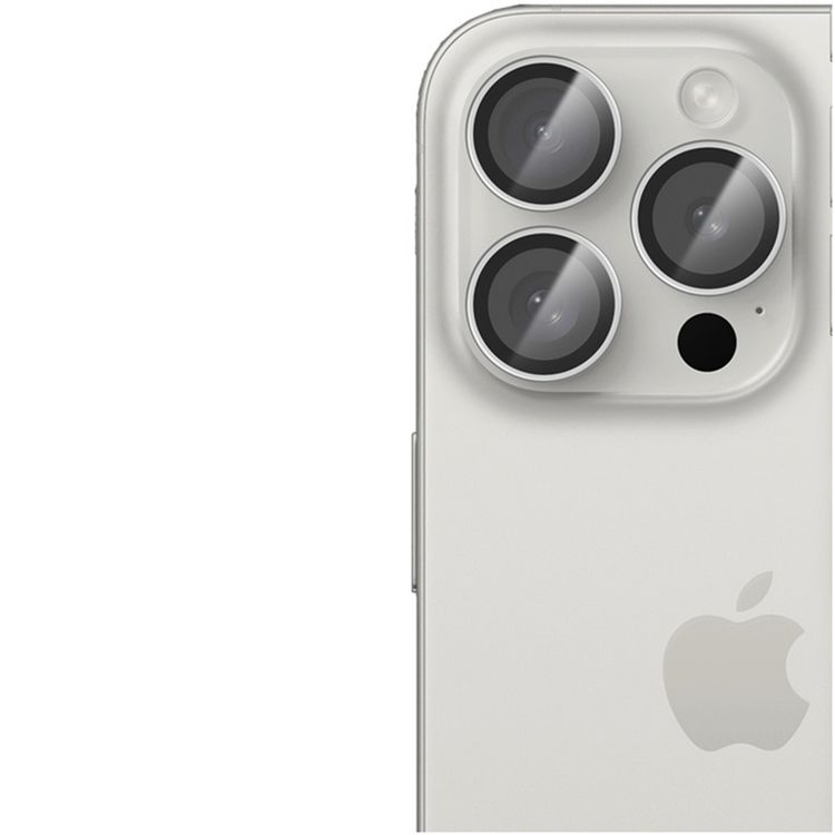 Green Lion Classic Camera Lens for iPhone 16 Pro/Pro Max, Seamless Fit, Scratch Resistant, Anti Reflective - Silver
