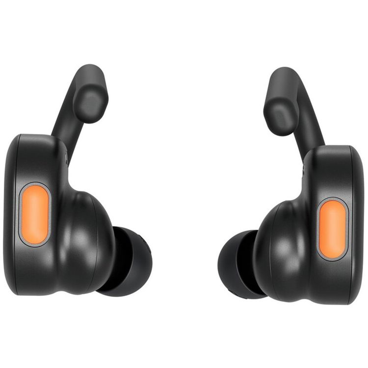Skullcandy Push Active True Wireless in-Ear Earbuds, Call, Track & Volume Controls, Dual Noise-Reducing Microphones, 44 Hours Total Battery Life, 6 mm Driver Diameter - Black/Orange