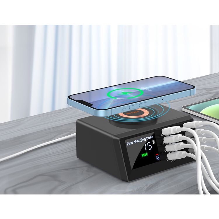 Porodo Multi-Port Charging HUB Real-Time  - Black