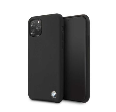 CG Mobile BMW Signature Collection Silicone Hard Case for iPhone 11 Pro (5.8") Officially Licensed, Shock & Scratch Resistant, Suitable with Wireless Chargers - Black