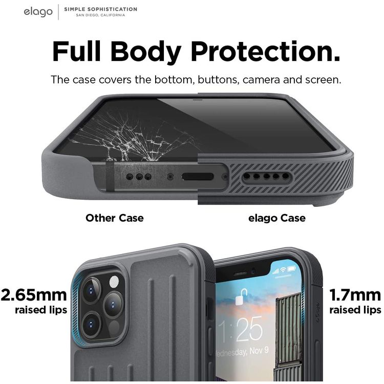 Elago Armor Case for iPhone 12 Pro Max (6.7") - Dark Grey