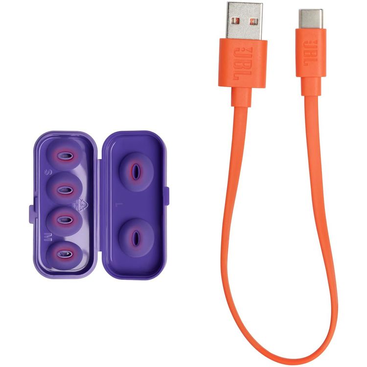 JBL Tune Flex Noise Canceling Earbuds, True Wireless, Smart Ambient, Waterproof, 4.5 Hours Talking Time, Built-in Microphone, Hands Free Calling, Fast Charging - Ghost Purple