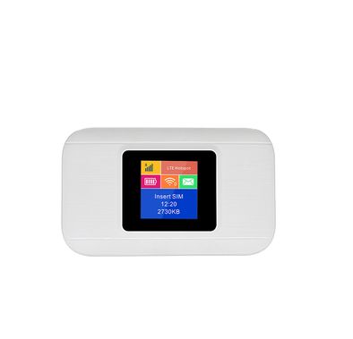 Porodo Nexfi 3000mAh 4G LTE Portable WiFi Router with 10m Signal Distance, Micro Sim, Secure Encryption,  Multi-User Connection, 10m Signal Distance, 32GB Micro SD, 50Mbps 4G Upload Speed - White