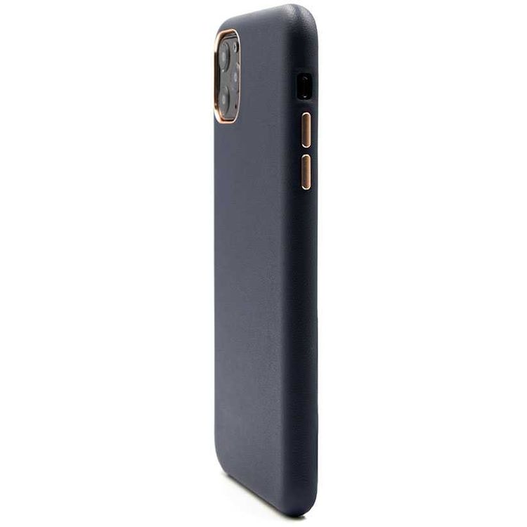 Porodo Classic Leather Back Case For iPhone  11 Pro - Blue