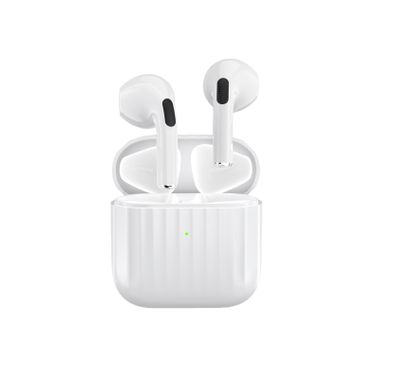 Green Lion Austin True Wireless Earbuds with Built-in Microphone, HiFi Sound, Dual-Mic, Touch Control, Voice Assistant, Type-C Charging, 3 Hours Playtime - White