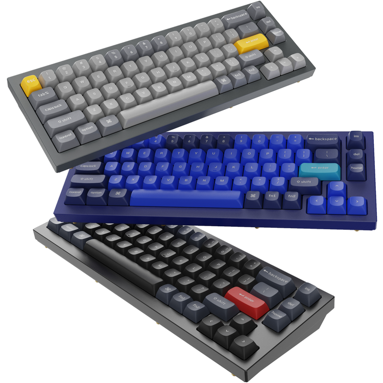 كي كرون Q2 QMK لوحة مفاتيح ميكانيكية Gateron G-PRO مزودة بمفتاح RGB ومفتاح أحمر وقابل للتبديل السريع كوستوم - رمادي فلكي