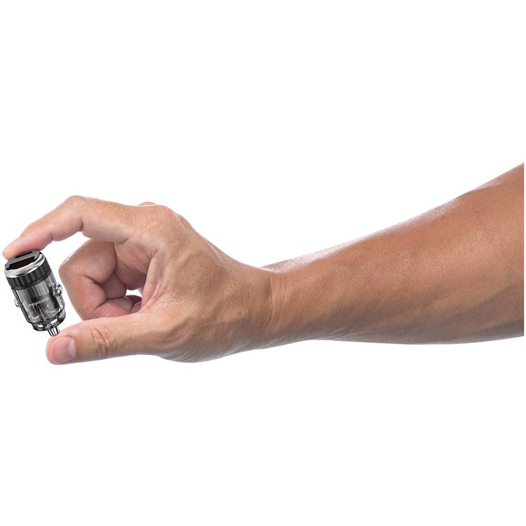 Porodo Dual Port Transparent Car Charger with USB-C to Lightning Cable, PD 36W, QC 18W, USB-A & USB-C Ports, Pull Ring Handle, Fast Charging Technology, Smart Charging Protocols, Universal Compatibility - Black