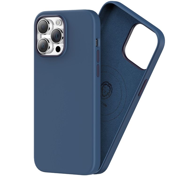 Green Lion MagSafe Silicone Case iPhone 14 Pro Max - Blue