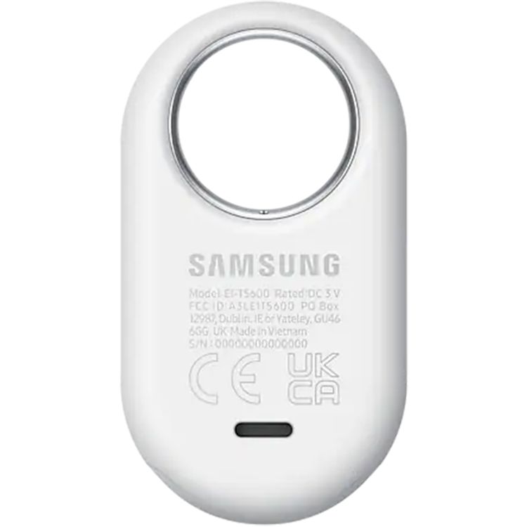 مجموعة من 4 قطع من أجهزة Samsung Smart Tag 2، مقاومة للغبار والماء IP67، عمر بطارية يصل إلى 500 يوم - أسود/أبيض