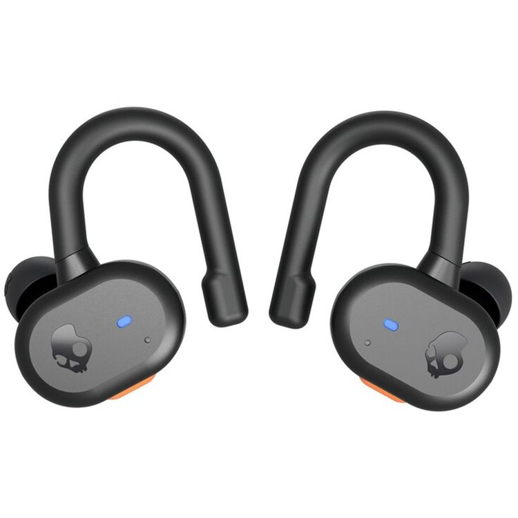 Skullcandy Push Active True Wireless in-Ear Earbuds, Call, Track & Volume Controls, Dual Noise-Reducing Microphones, 44 Hours Total Battery Life, 6 mm Driver Diameter - Black/Orange