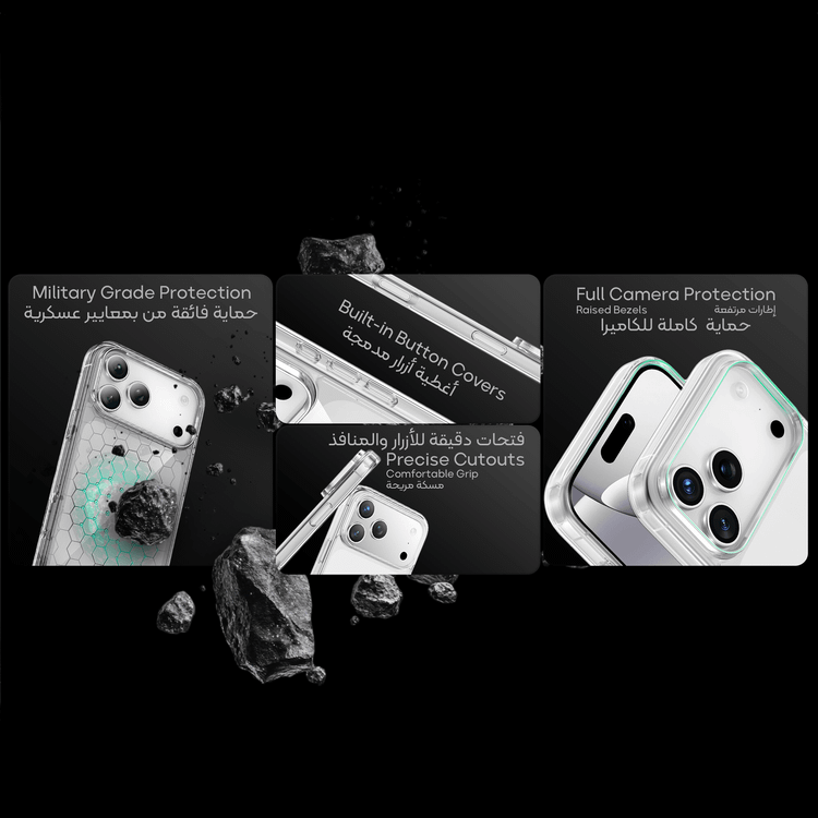 Green Lion Crystal Clear Case for iPhone 17 Pro, Crystal Clarity, Anti-Scratch, Anti-Yellowing, Precise Cutouts, Drop Protection, Anti-Microbial Protection - Clear