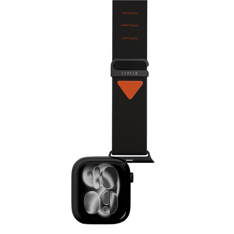 Levelo York Nylon Watch Strap with Adjustable Strap Fit, Unique Woven Structure, Lightweight Nylon, Quick Strap Setup, Unique Woven Structure, Sweat & Water Resistant, 135mm – 210mm Fit Size Range, Adjustable G-Buckle Closure Type - Black 