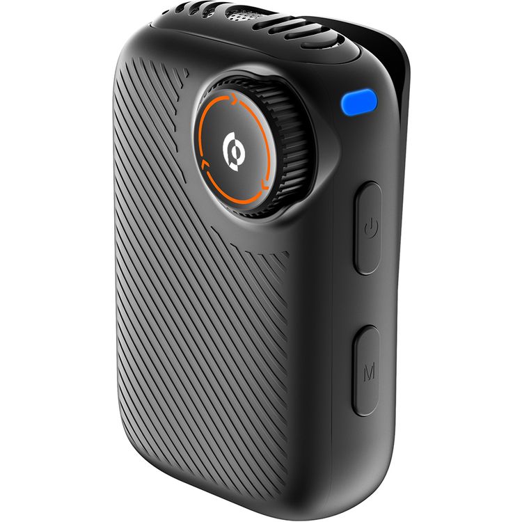 Powerology Pure Q1 AI Noise-Cancelling Microphone with Crystal-Clear Sound, Bluetooth BGM Streaming, Instant Auto Pairing, Multi-Scene Reverb Modes, Type-C Charging Port, One-Touch Noise Cancellation, 5.5 Hours Transmitter, 7.5 Hours Receiver with BGM, Earphone Monitoring- Black