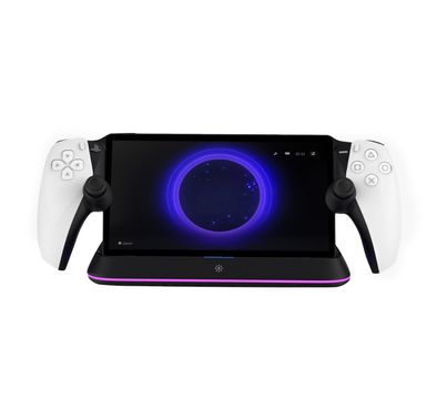 Porodo Gaming PlayStation Portal Charging Dock with Anti Slip Base, Built-in Safeguard, ABS Material, RGB Light - Black 