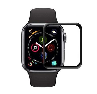 Porodo 3D Full Coverage Curved Tempered Glass Screen Protector for iWatch 44mm - Black