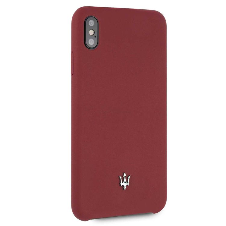 Maserati Silicone Hard Case for Apple iPhone Xs Max - Red