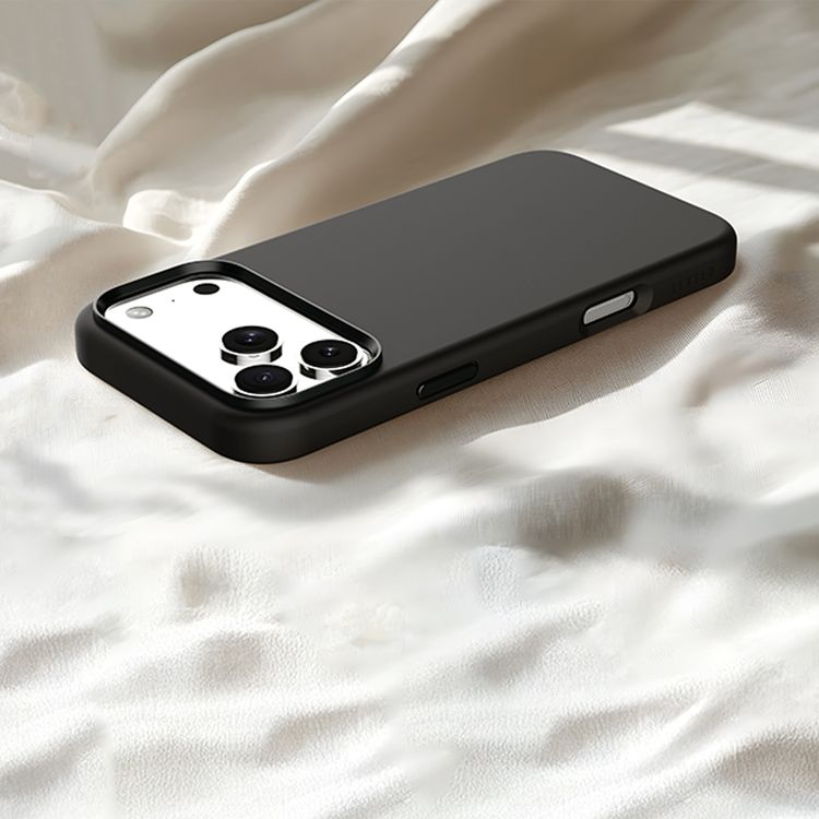 Levelo Iris MagSafe Liquid Silicone Case for iPhone 17 Pro, Strong Magnets, Drop-Tested, Aluminum Alloy Frame for Camera & Buttons, Shock-Resistant Bumper, Premium Silicone Grip - Black