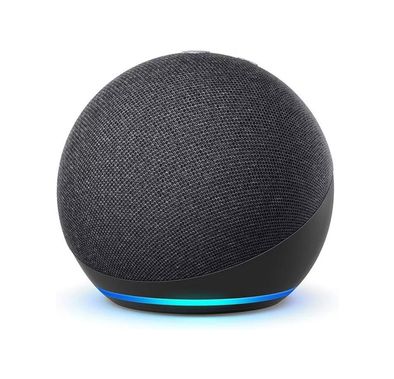 مكبر صوت ذكي من أمازون إيكو دوت مع أليكسا، ووفر 6 مم ومكبرات صوت مزدوجة 20 مم، وواي فاي مزدوج النطاق، ومخرج صوت 3.5 مم، ونظام تشغيل فاير، وصوت دولبي عالي الدقة بدون فقدان - لون فحمي