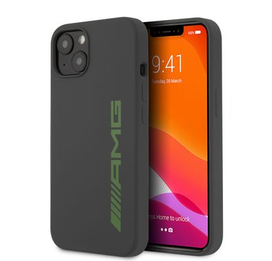 CG MOBILE AMG Liquid Silicone Case with Big Logo Compatible for iPhone 13 (6.1")  Easy Access to All Ports, Shock-Absorption, Anti-Scratch, & Drop Protection