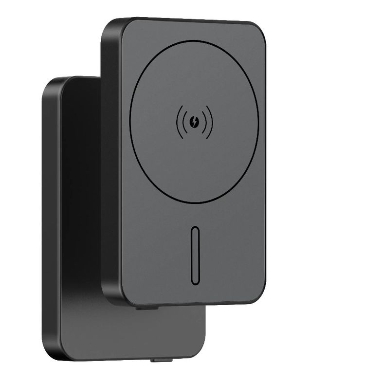 Green Lion GL-MAG 5000mAh Power Bank with 20W Power Delivery, MagSafe Charging, LED Indicator, 15W Wireless Charging, Slim Design - Black