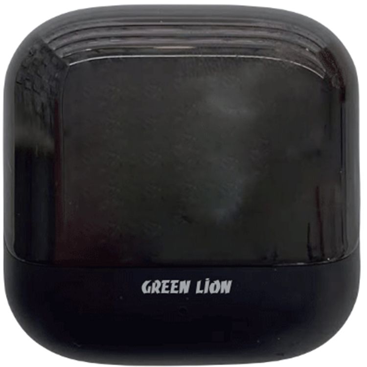 Green Lion Rome Power Bank & TWS Earbuds, Cutting-edge 2-in-1 Gadget, 10000 mAh Power Bank Battery Capacity, 200 mAh TWS Charging Case Capacity, Dual USB-A Port, 4.5 Hours Talk Time, 4 Hours Play Time - Black