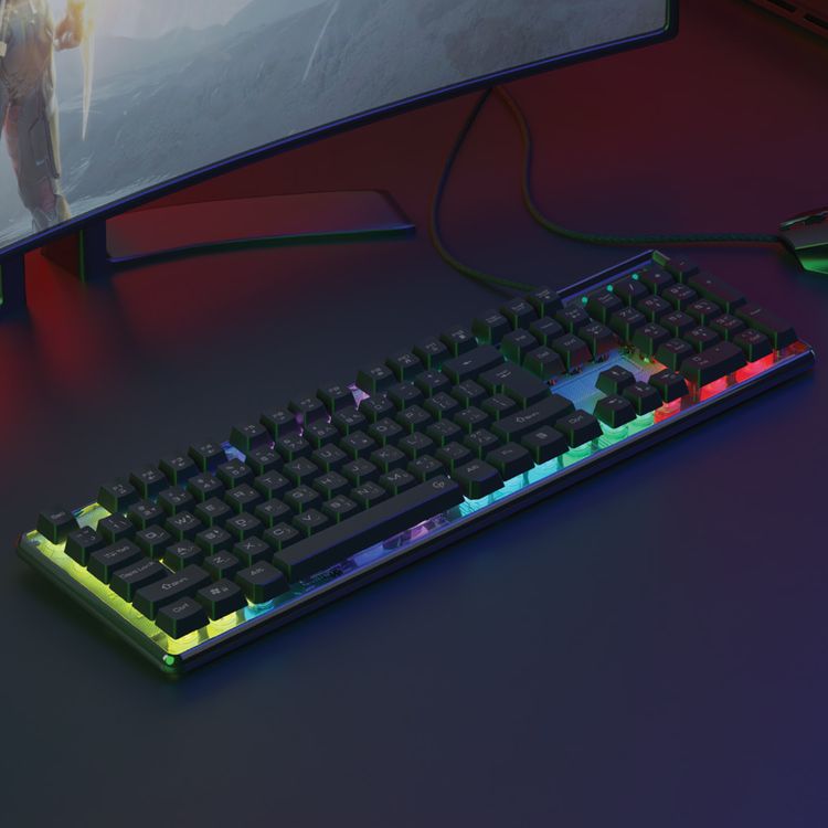 Porodo Gaming Lucid Gaming Keyboard - Clear