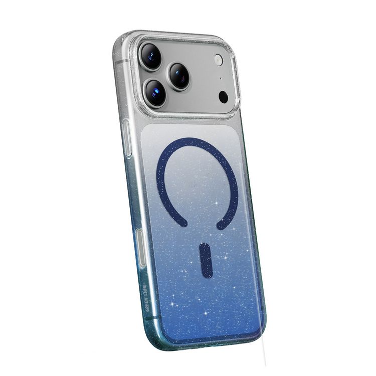 Green Lion Glitter MagSafe Case for iPhone 17 Pro Max, Anti-Fingerprint & Anti-Scratch, Comfortable Grip, Camera Protection, Anti-Yellowing, Ultra-Slim & Lightweight Design - Blue