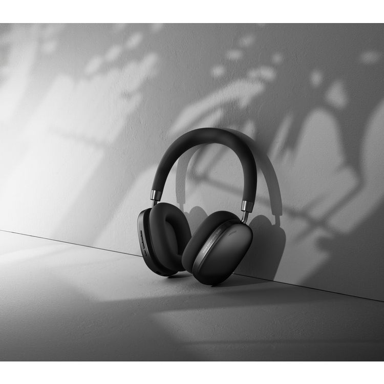 Porodo Soundtec ANC Airpod MAX Wireless Headphones, Voice Assistant, 400mAh Battery Capacity, 2 Hours Charging Time, Up to 51 Hours Working Time, Gaming Mode - Black