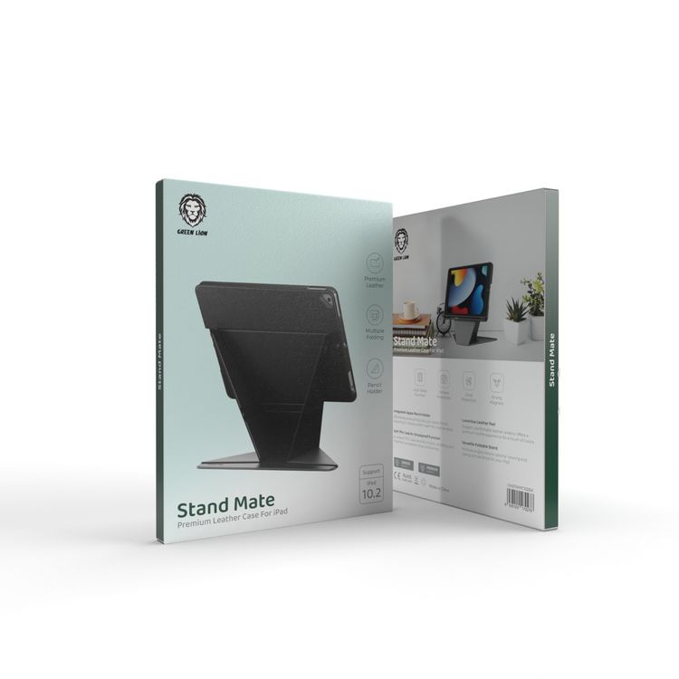 Green Lion Stand Mate Premium Leather Case iPad - Black
