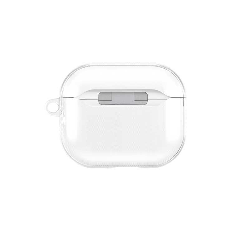Viva Madrid Clar Case Compatible for AirPods 3 With Rose Gold Keychain, Scratch & Drop Resistant, Dustproof & Absorbing Protective Silicone Cover Suitable with Wireless Chargers - Clear