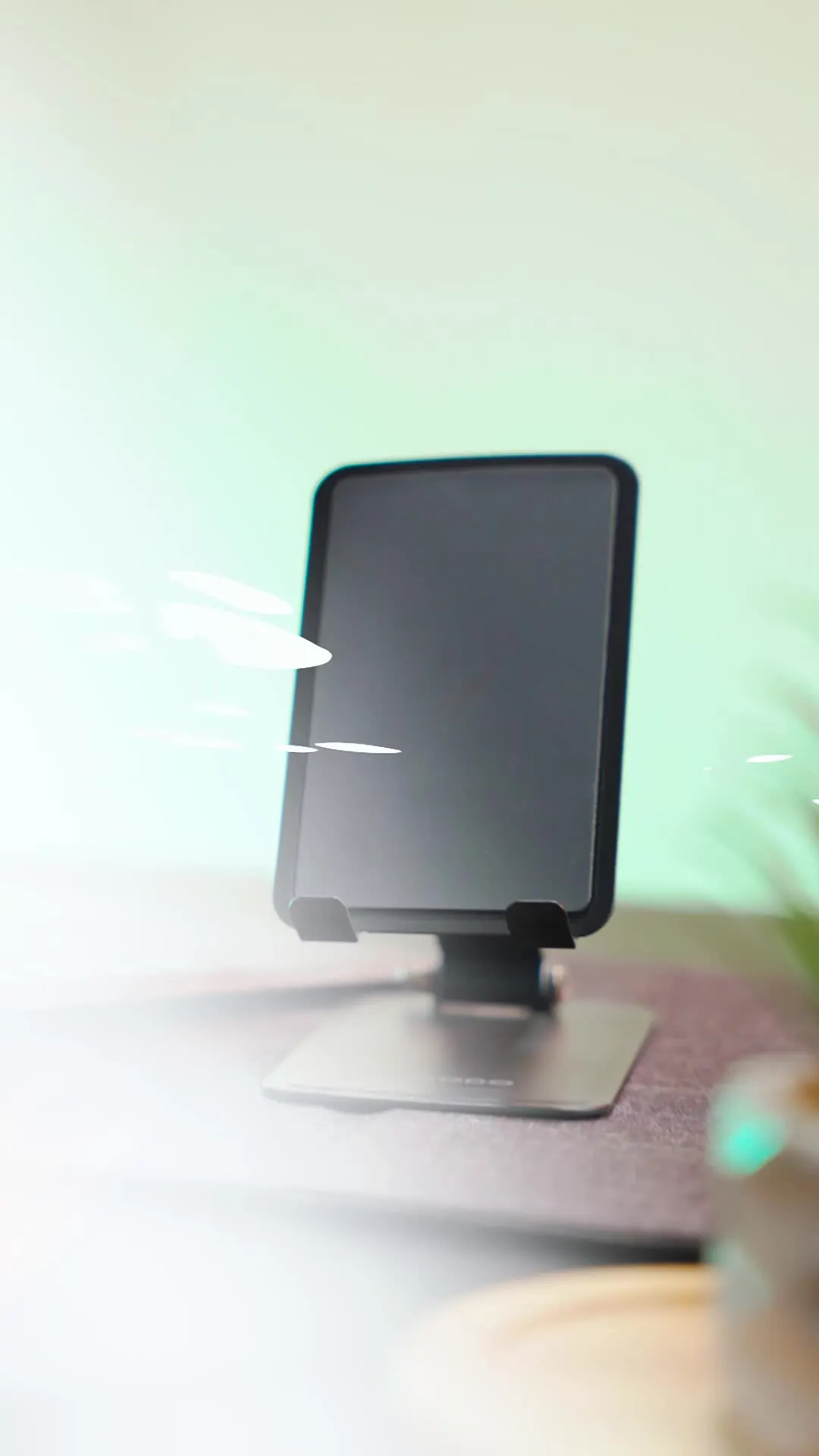 Porodo Foldable Desktop Stand with Anti-Slip Base, 360° Rotation, 4.7-13 Inch Device Compatibility, Adjustable Viewing Angle, Horizontal & Vertical, Universal Compatibility - Gray