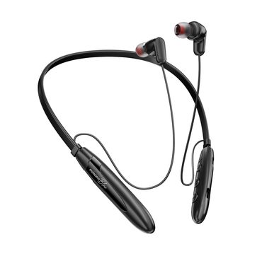 Porodo Blue Wireless Magnetic Earbuds with Neckband Design, 16 Hours Working Time, Dual Bluetooth Pairing, Built-in Microphone, 3-Button Control, 10mm Speaker Size, Bluetooth Version 5.3, USB-C Charging Port, 200mAh Battery Capacity - Black