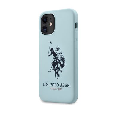 CG Mobile U.S. Polo Assn. Liquid Silicone Hard Case DH Logo Compatible for iPhone 12 Mini ( 5.4" ) Shock Resistant, Scratches Resistant, Easy Access to All Ports