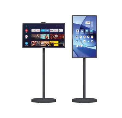 شاشة باورولوجي BANF بحجم 32 بوصة محمولة وذكية مع زوايا أفقية وعمودية، وكاميرا بدقة 5 ميجابكسل، ونظام تشغيل أندرويد 15، وجهاز تحكم عن بعد مرفق، وضبط الإمالة، وسعة بطارية 38400 مللي أمبير، وزوايا مشاهدة 89 درجة، وتحكم باللمس، ومرآة العرض، وذاكرة عشوائية 6 جيجابايت/8 جيجابايت، وذاكرة تخزين 128 جيجابايت - اللون الرمادي.