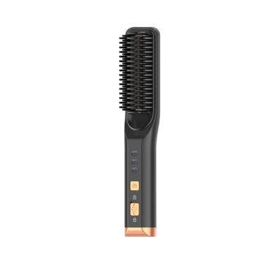 Green Lion Cordless Beard & Hair Straightener, Heating Fast, 3D Comb Teeth, Convenient Safety, Three-Speed Temperature Control, 40 Minutes Working Time - Black