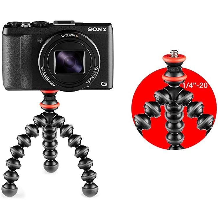 JOBY JB01571-BWW GorillaPod Starter Kit, Flexible Mini Tripod with Universal Smartphone Clamp, GoPro and Torch Mount Up to 325 g Payload - Black