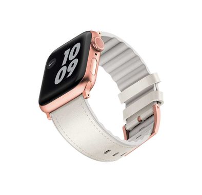 Viva Madrid Ventrux Leather Watch Strap for Apple Watch Band 42/44mm - Blush Beige