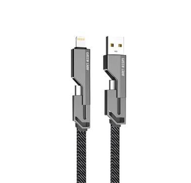 Green Lion Transformer All In One Braided Cable (1m) - Black
