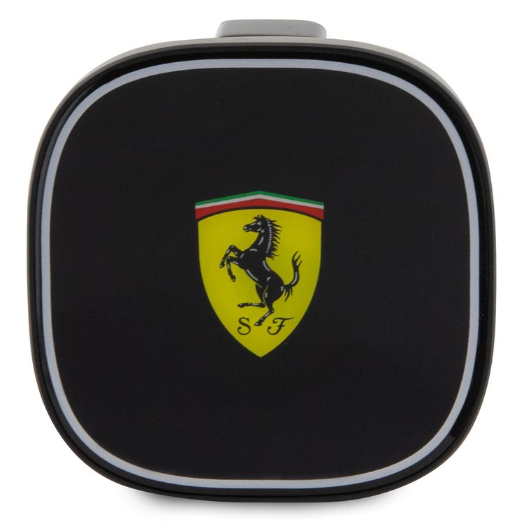 Ferrari Magsafe Car Charger with USB-C Cable, 15W Power, ABS & Aluminum Material, Quick Charging, Magnetic  Wireless Charger, Safe Assurance, Overheat Protection, Usable Horizontal & Vertical Position, 15° Direction Up & Down Adjustment - Black