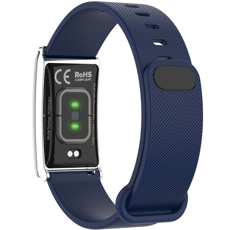 Porodo TrackFit Screenless Smart Fitness Band with Bluetooth Version 5.4, 2 Hours Charging Time, 30-Days Battery Life, Heart Rate and Blood Oxygen Monitoring, Sleep Analysis, Long Battery Life - Blue