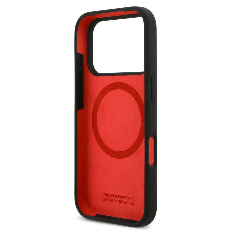 BMW MagSafe Liquid Silicone Case with Printed Multi-Tricolor for iPhone 17 Pro Max, Drop Protection, Slim Profile, Easy Snap-On, Sustainable Packaging - Black