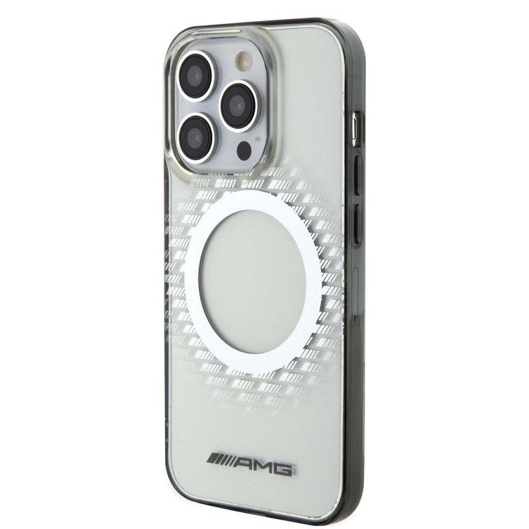 AMG iPhone 15 Pro For Magsafe Transparent Case Rhombuses Pattern - Transparent