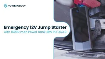 Buy Powerology Black 16000mAh Power Bank PD18W QC3.0 in UAE |-Black| (PPBCHA29)