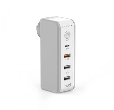 Budi M8J301TU Timer Charger PD Type Dual USB Charger 30W - Black