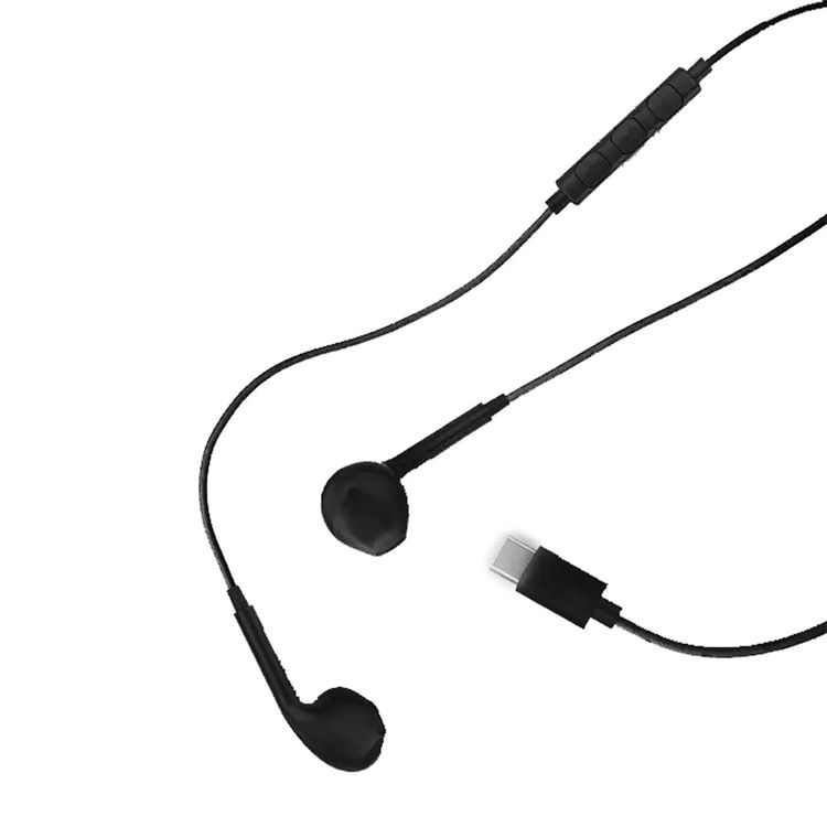 سماعات Powerology ستيريو مع موصل USB-C، طول الكابل 1.2م، قدرة إخراج 3 ميلي واط، جودة صوت عالية الدقة، مقاومة 32Ω - لون أسود