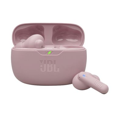 JBL Wave Beam2 True Wireless Earbuds with ANC & Smart Ambient, Water & Dust Resistant, Seamless Bluetooth Pairing, Speed Charging, 40 Hours Battery Life, 4 Microphones, JBL Pure Bass Sound - Pink