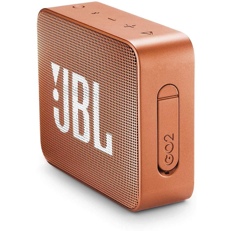 JBL GO 2 Portable Wireless Bluetooth Speaker, 5-hours Playtime, IP67 Waterproof Feature, Speaker Built-in Noise-Cancelling Speakerphone - Orange