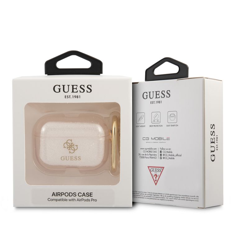 جراب سي جي موبايل من مادة البولي يوريثان الحراري ملون لامع مع حلقة متوافقة مع ايربودز برو مقاوم للخدش والسقوط ، غطاء واقٍ من السيليكون ومقاوم للغبار والامتصاص مناسب مع الشواحن اللاسلكية المرخصة رسميًا